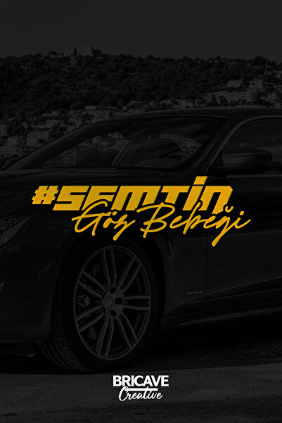 Bricave Semtin Göz Bebeği Yazı JDM Araba-Motosiklet Cam Etiket Sticker 19x6cm