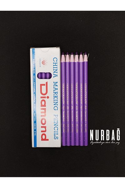 NURBAĞ DOKUMA DIAMOND COLORED LEATHER PENCIL LILA PK001