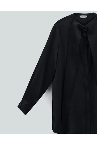 QOOQ STORE Black Qooq Neck Shirt