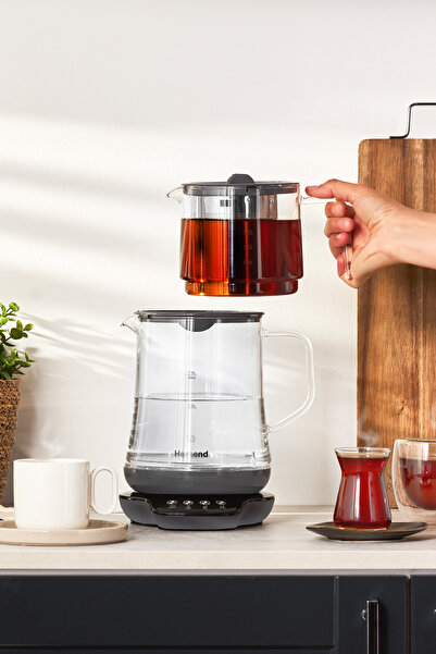 HOMEND Royaltea 1748h Talking Glass Tea Machine Anthracite