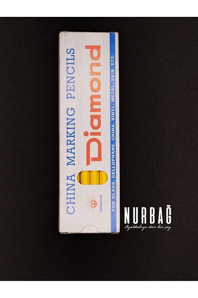 NURBAĞ DOKUMA DIAMOND COLORED LEATHER PEN YELLOW XV0001