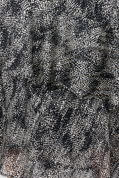 Trendyol Modest Black Animal Patterned Lined Woven Skirt TCTAW24EE00020