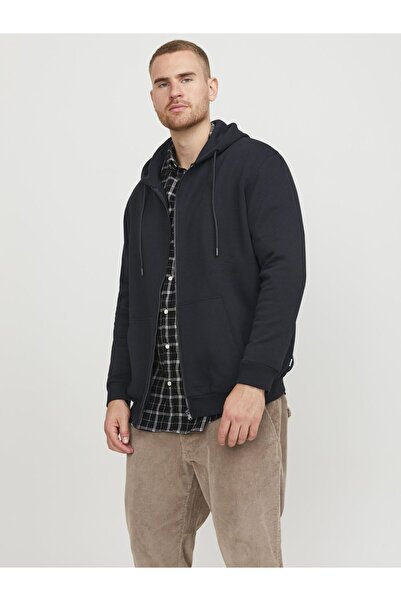 Jack & Jones Plus Kapuzenpullover mit Reißverschluss Plus Size Einfarbig Kapu...