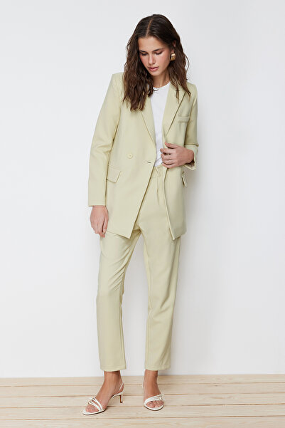 Trendyol Modest Light Mint Woven Blazer and Pants Set - Tctaw23Us00132