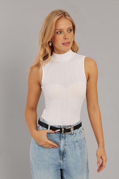 Cool & Sexy Γυναικεία αμάνικη μπλούζα με κορδόνι LPP1261