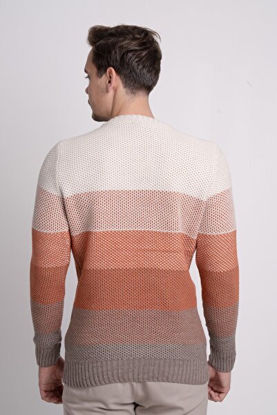 F&K Плетен пуловер с цветни блокове и райета