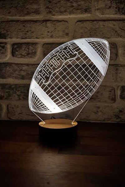 BY-LAMP Amerikan Futbol Topu Figürlü Dekoratif Hediye Led Masa Lambası | 7 Iş...