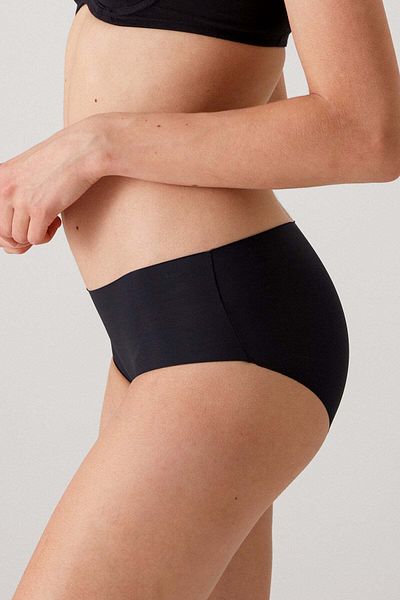 Pierre Cardin Economic Pack of 3 Black-White-Skin 2902 Laser Cut Non-Marking Micro Boxer (Cotton Net)