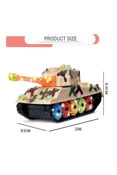 FELİTE PİLLİ IŞIKLI SESLİ ANİMASYON GÖRSEL TANK (VİDEOLU)