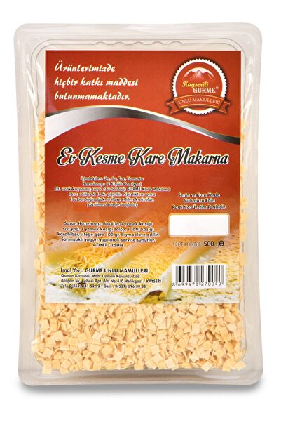 KAYSERİLİ GURME Kare Makarna (500 GR)