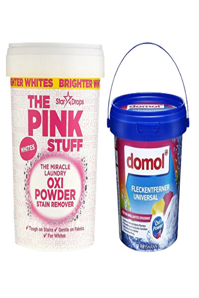 DOMOL Renklilere Özel Leke Çıkarıcı Toz & Mucizevi Oxi Toz Leke Çıkarıcı Beya...
