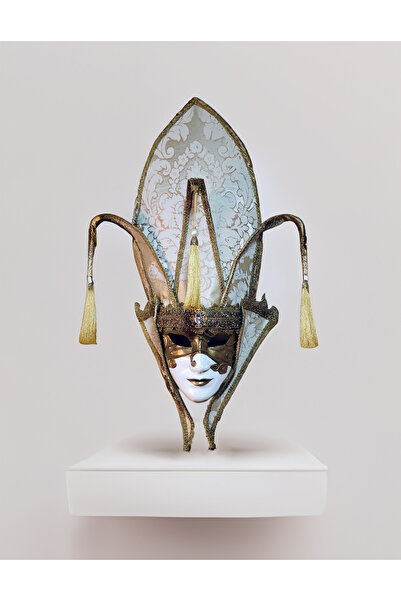 Venemask Posess Beyaz ve Altın Venedik Maskesi
