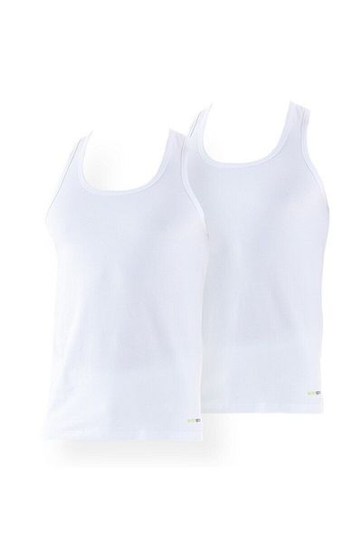 Blackspade Men's White Tender Cotton Sports Undershirt 2-pack-9676-white