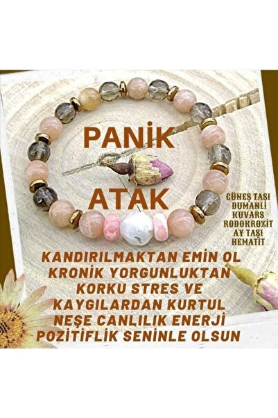 GİZEMLİ DOĞAL TAŞ Panik Atak Anksiyete Depresyon Kronik Yorgunluk Stres Pozitiflik El Yapımı