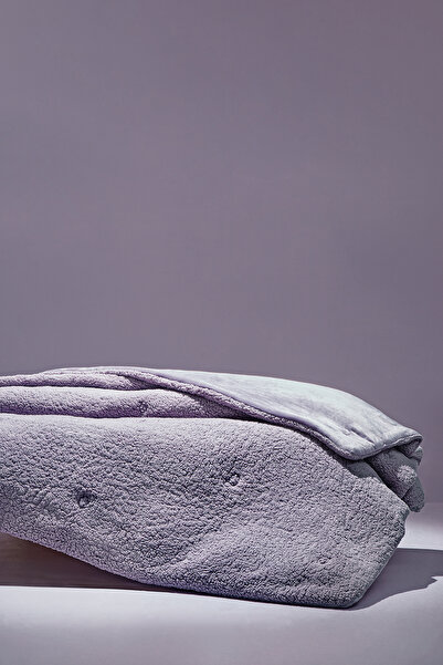 Puffy Mellove Sherpa Double Quilt - Ash Purple