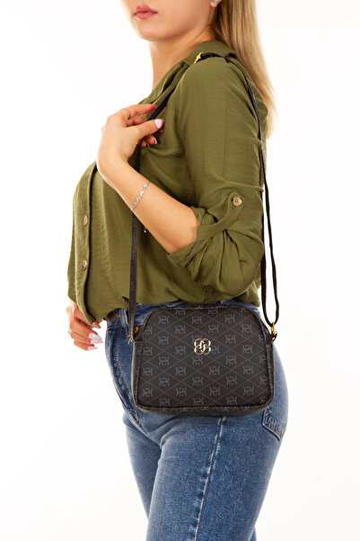 Newish Polo حقيبة كتف نسائية منقوشة بتصميم كلاسيكي مع حزام قابل للتعديل