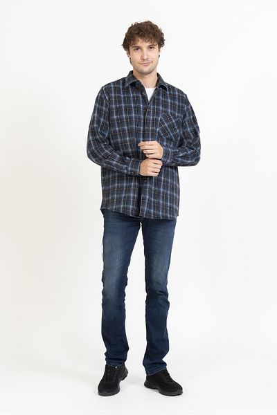 Villager&Son Карирана риза Lumberjack 2180 5/Индиго