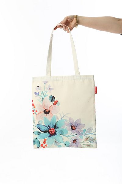 Baghashtag Έντυπη υφασμάτινη τσάντα Vivid Flowers