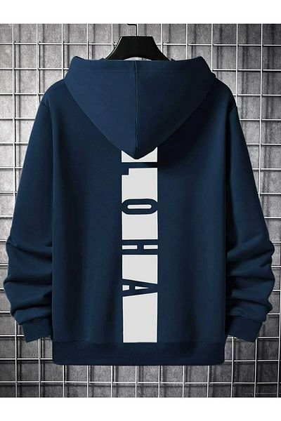 DAXİS Sportwear Company UNISEX ALOHA BACK PRINTED HOODED SWEATSHIRT DAXİS Sportwear Company