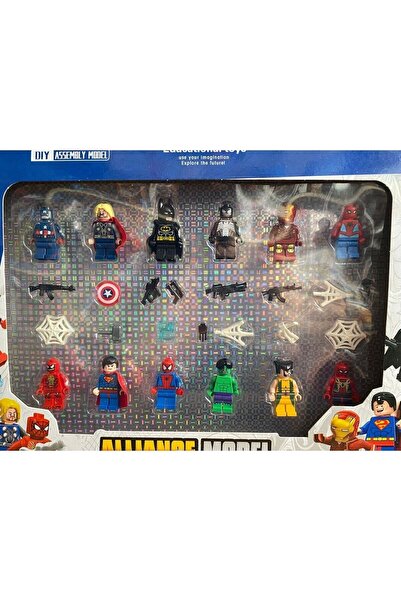 scntoys MİNECRAFT FİGÜR MINECRAFT AVENGERS SET SPİDERMAN VENOM IRONMAN THOR M...