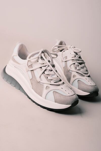 Lal Shoes & Bags Cooke Kadın Çift Bağcık Detaylı Spor Ayakkabı-beyaz