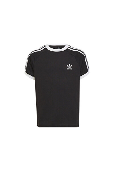 adidas Tricou casual pentru copii cu 3 dungi HK0264 Negru