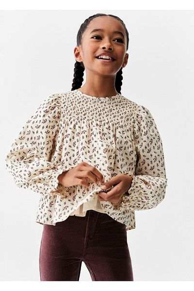 MANGO Kids Ecru Blouse for Kids