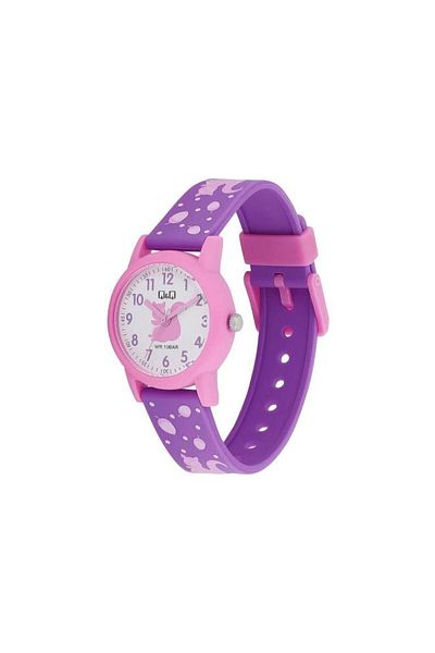 Q&Q V23a-007vy Purple Silicone Cord Numeral Children's Wristwatch