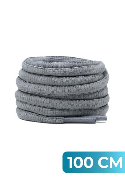 GoLite 100 Cm Oval Spor Ayakkabı Bağcığı , Atletik Bağcık 1 Çift - Açık Gri