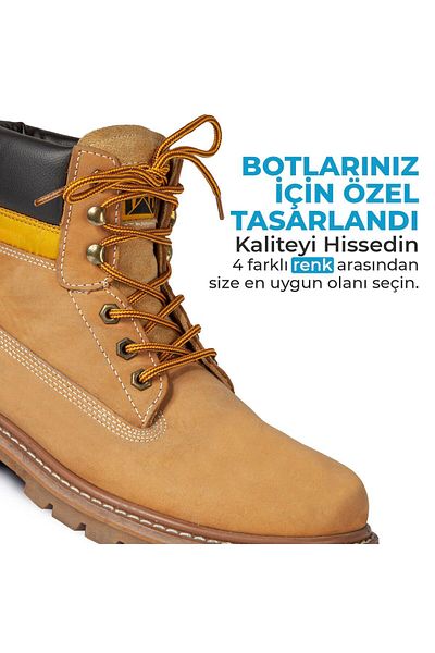 GoLite 120 cm Yellow-Brown Shoelaces, Corded Boot Laces Shoe Accessory - 1 Pair