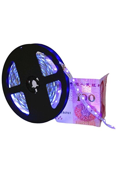 Profisher Uv 395nm Mor Esnek Led Şerit Işık Smd 2835 Diyot 1 Mt/60 Led Su Geç...