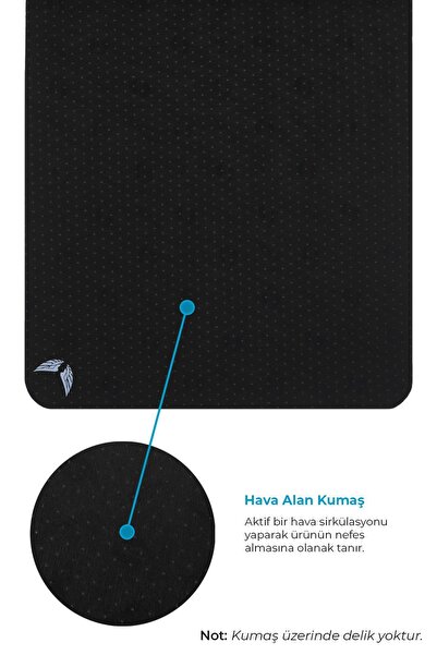 GoLite Siyah Gaming ve Ofis Mouse Pad 27x23cm Antibakteriyel Mousepad Oyuncu Uzun ve Büyük Boy Fare Altlığı