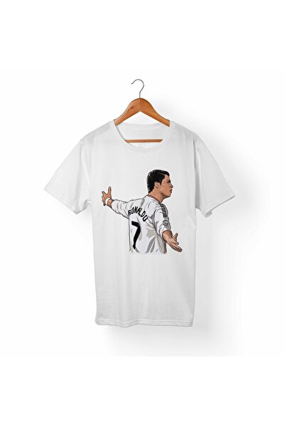 Alfa Tshirt Cristian Ronaldo/ Cr7 Çocuk Beyaz Tişört