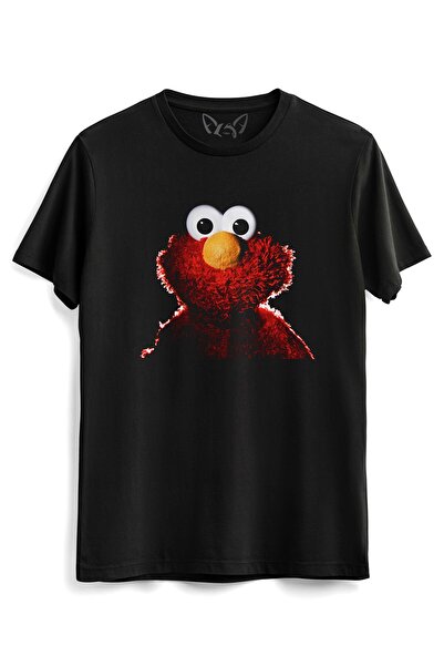 Alfa Tshirt تيشيرت أطفال أسود بتصميم شارع سمسم