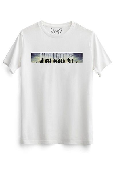 Alfa Tshirt Παιδικό λευκό μπλουζάκι με στάμπα Band Of Brothers