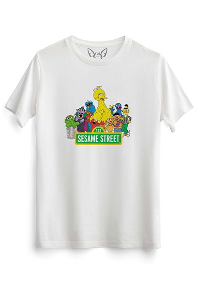 Alfa Tshirt Παιδικό λευκό μπλουζάκι Sesame Street