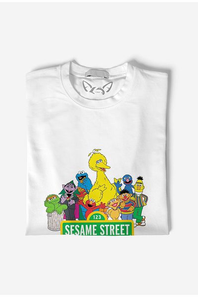 Alfa Tshirt Παιδικό λευκό μπλουζάκι Sesame Street