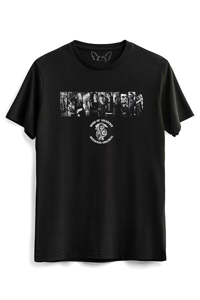 Alfa Tshirt Παιδικό μαύρο μπλουζάκι με εικονογραφική εκτύπωση Son Of Anarchy