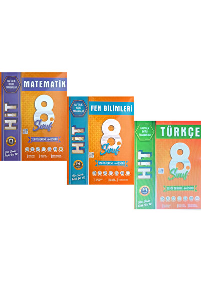 Mozaik Yayınları 8. Sınıf LGS Matematik Fen Türkçe HİT 32'li Deneme Seti 3 Kitap