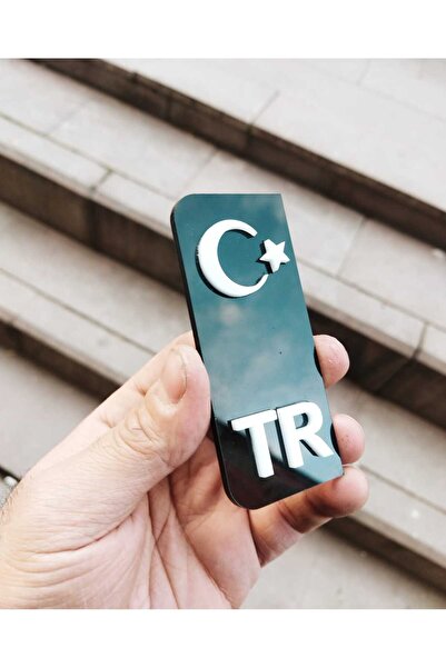 Aksaray Tasarım Atölyesi Plaka Tr Yazısı 3d Kabartma SİYAH (2 Adet)