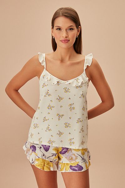SUWEN Lilac Shorts Set