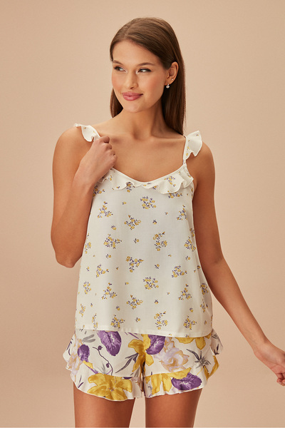 SUWEN Lilac Shorts Set