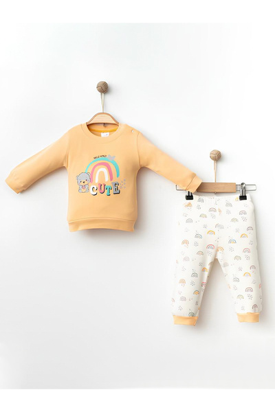 Rise Raba Baby 100% Cotton Long Sleeve 2-Piece Bodysuit and Trousers Set 6-18...
