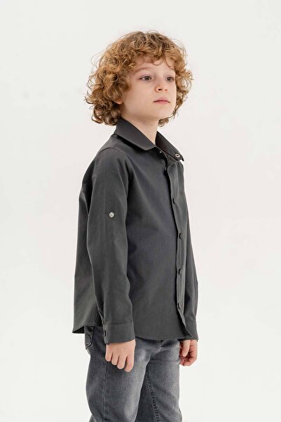 Gold Class Kidswear Foldable Long Sleeve Basic Boy's Shirt