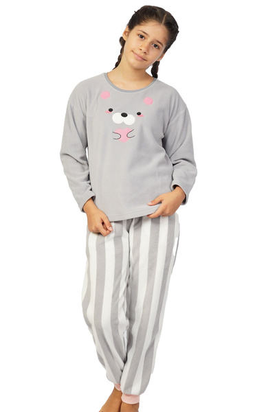 VİENETTA Set de pijama cu mânecă lungă, cu mânecă lungă, fără umăr, pentru fe...