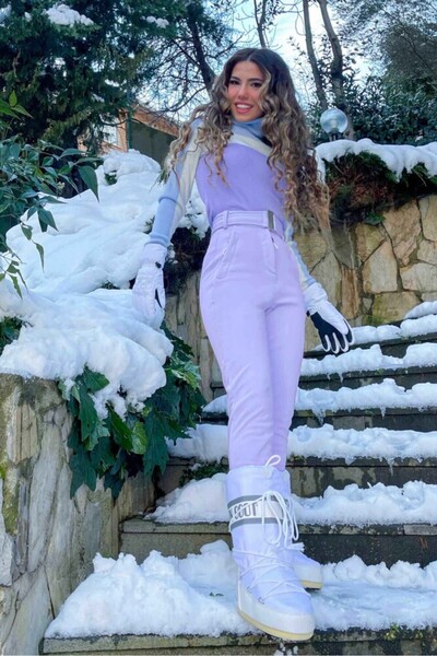 BERFUĞ KIRAN LİLA DAR PAÇA KAYAK PANTOLONU