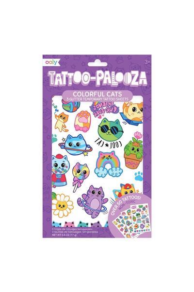 Ooly Tattoo Palooza Geçici Dövme Seti - Colorful Cats