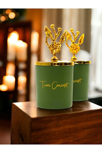 Tiem Concept Dekoratif Özel Tasarım Gold Zeytin Dalı Tepelikli Sandal Ağacı K...