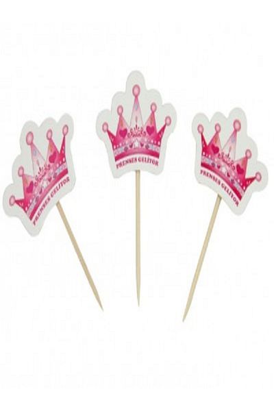 Kazanabil 25 PIECES QUEEN WITH CROWN PRINCESS IS COMING WRITING BABY SHOWER PARTY SHOWER PINK