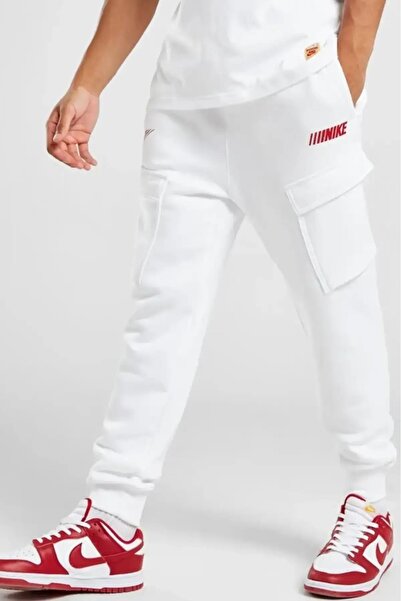 Nike Sportswear Standard Issue Fleece Cargo Men's White Sweatpants